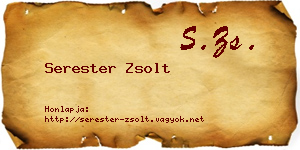 Serester Zsolt névjegykártya